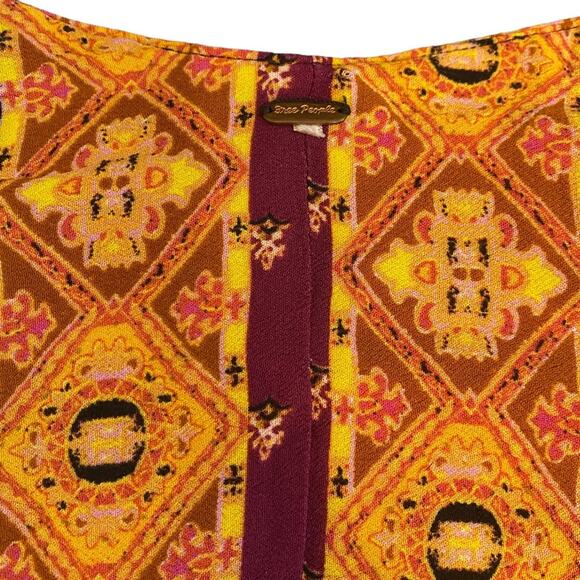 Free People Small Catch Me If You Can Kimono / Tunic in Dark Combo Long Sleeve - Picture 7 of 9